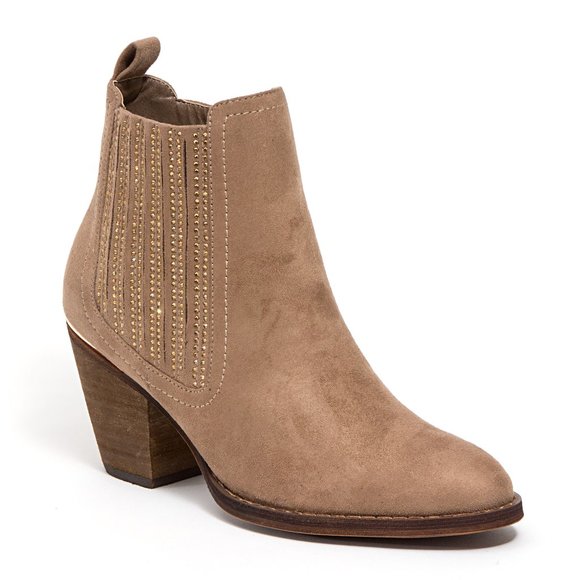 Lady Couture Shoes - Womens Warm Brown Ankle Fashion Suede Heel Boots